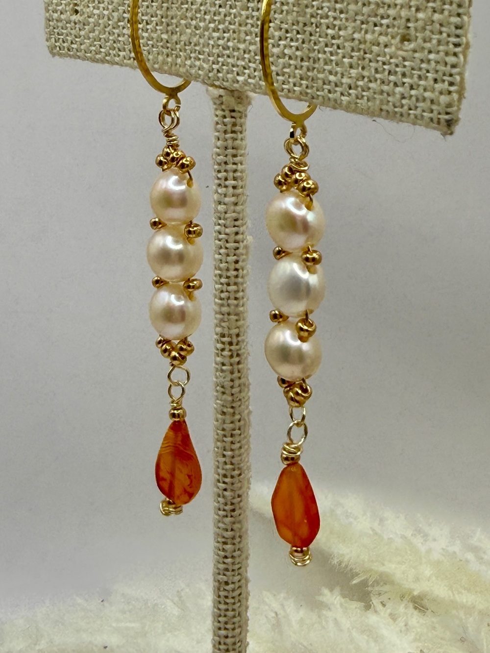 Cultured Pearl Stack Earrings - Picture 2 of 5